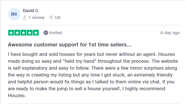 Houzeo Positive Reviews 1
